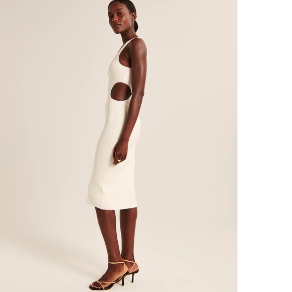 NWT A&F - Elevated Knit Side Cutout Midi Dress - Picture 3 of 6